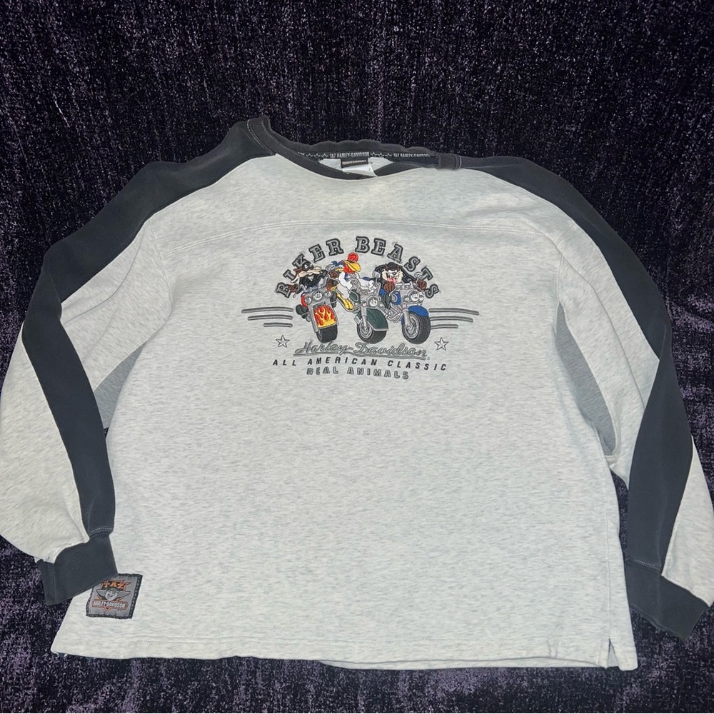 Vintage TAZ Harley Davidson Sweater Mens large